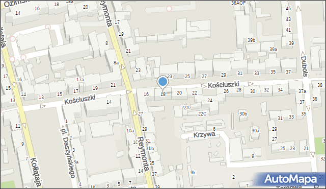 Opole, Kościuszki Tadeusza, gen., 18, mapa Opola