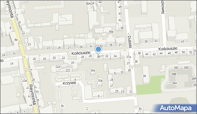 Opole, Kościuszki Tadeusza, gen., 30, mapa Opola