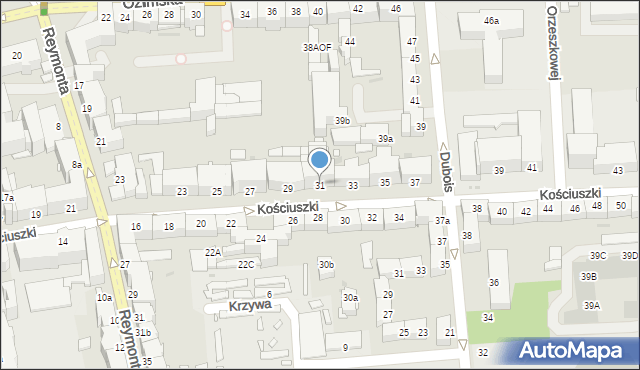 Opole, Kościuszki Tadeusza, gen., 31, mapa Opola