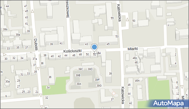 Opole, Kościuszki Tadeusza, gen., 52, mapa Opola