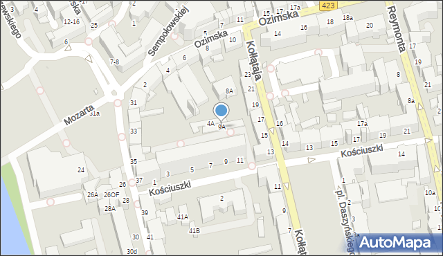 Opole, Kościuszki Tadeusza, gen., 9A, mapa Opola