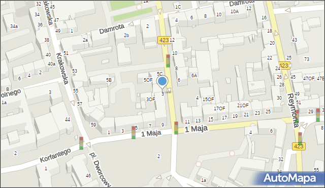 Opole, Kołłątaja Hugo, 3, mapa Opola