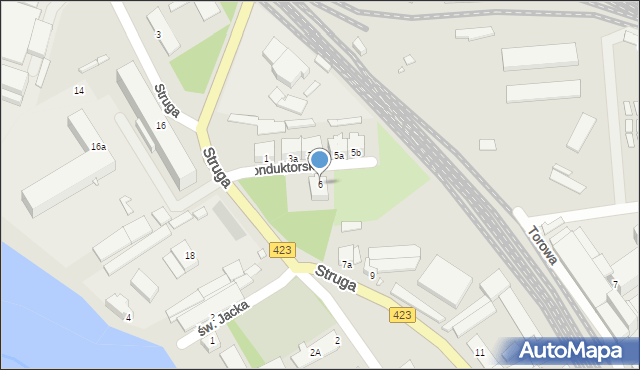 Opole, Konduktorska, 6, mapa Opola