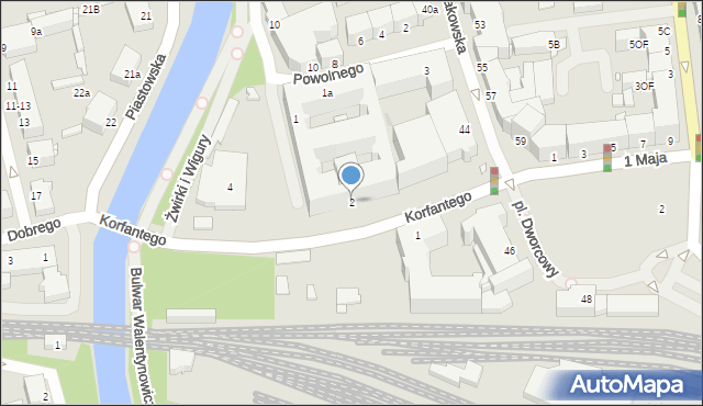 Opole, Korfantego Wojciecha, 2, mapa Opola