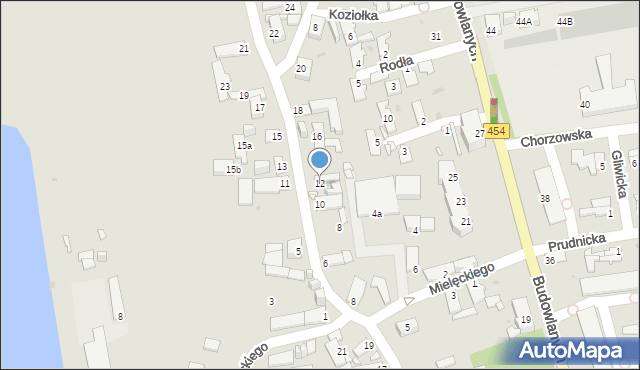 Opole, Korneckiego Michała, ks., 12, mapa Opola