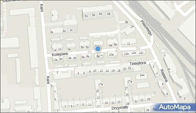 Opole, Kolejowa, 8a, mapa Opola