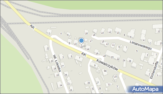 Opole, Kowalczyków Jerzego i Ryszarda, 12, mapa Opola
