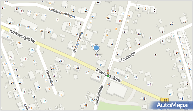 Opole, Kowalczyków Jerzego i Ryszarda, 34, mapa Opola