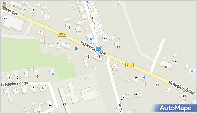 Opole, Kowalczyków Jerzego i Ryszarda, 43, mapa Opola