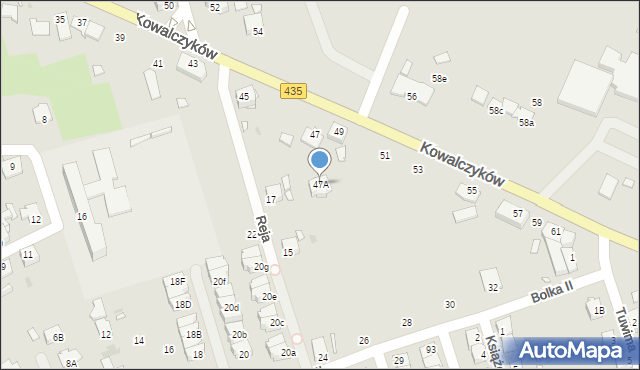 Opole, Kowalczyków Jerzego i Ryszarda, 47A, mapa Opola