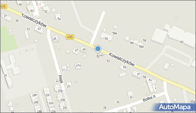 Opole, Kowalczyków Jerzego i Ryszarda, 51, mapa Opola