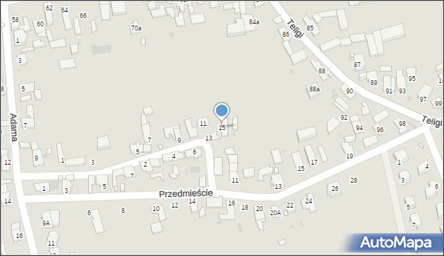 Opole, Kosmonautów, 15, mapa Opola