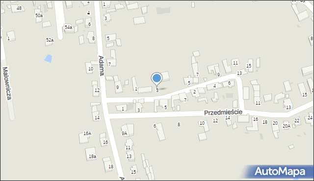 Opole, Kosmonautów, 3, mapa Opola