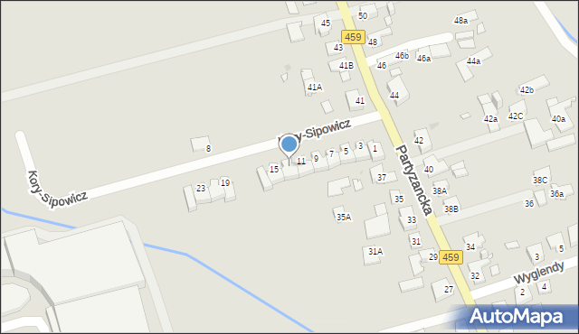 Opole, Kory-Sipowicz Olgi, 13, mapa Opola