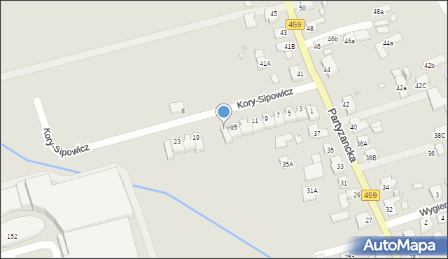 Opole, Kory-Sipowicz Olgi, 17, mapa Opola