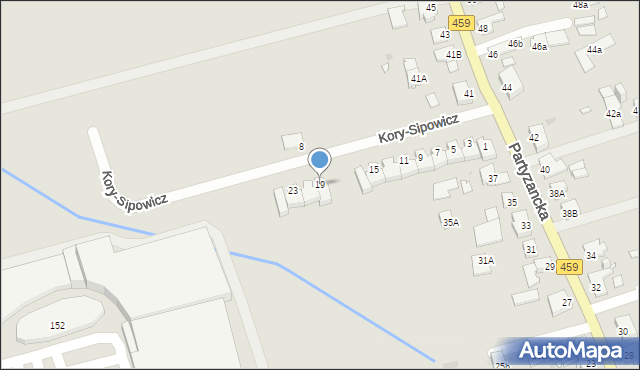 Opole, Kory-Sipowicz Olgi, 19, mapa Opola