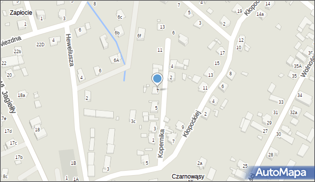 Opole, Kopernika Mikołaja, 7, mapa Opola