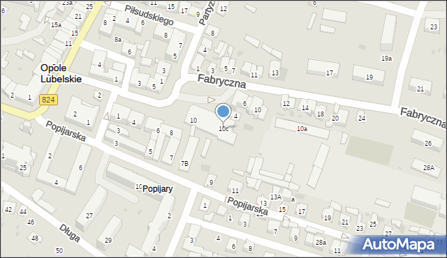 Opole Lubelskie, Kościuszki Tadeusza, gen., 10c, mapa Opole Lubelskie