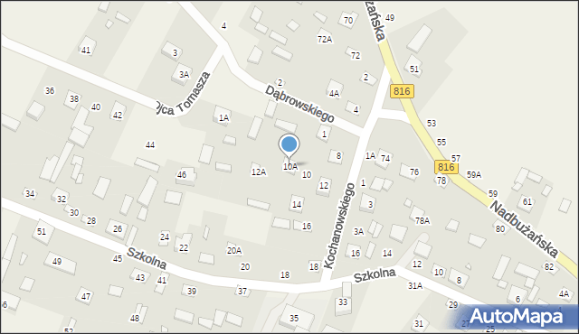 Orchówek, Kochanowskiego Jana, 10A, mapa Orchówek