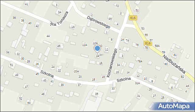 Orchówek, Kochanowskiego Jana, 14, mapa Orchówek