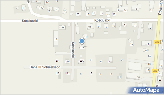 Orchowo, Kościuszki Tadeusza, gen., 11a, mapa Orchowo