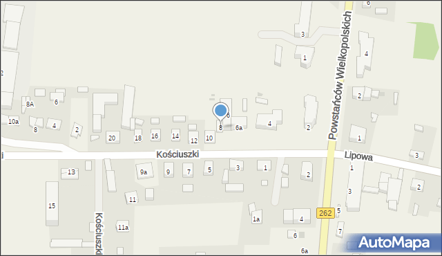 Orchowo, Kościuszki Tadeusza, gen., 8, mapa Orchowo