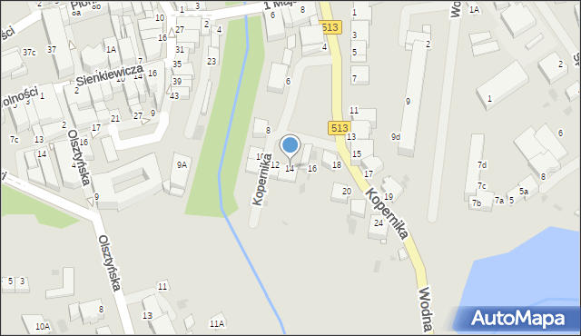 Orneta, Kopernika Mikołaja, 14, mapa Orneta