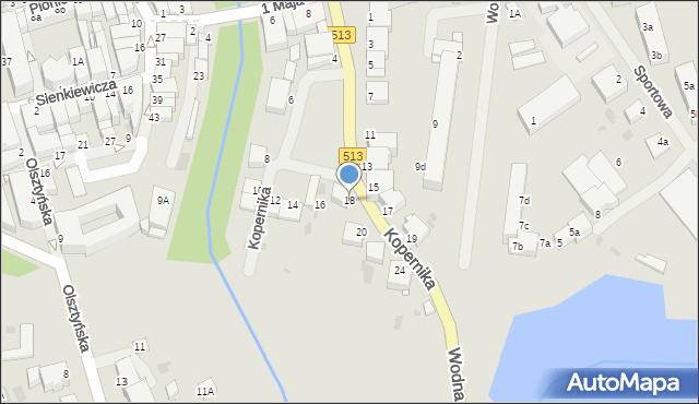 Orneta, Kopernika Mikołaja, 18, mapa Orneta
