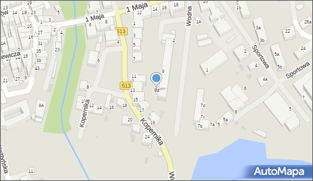 Orneta, Kopernika Mikołaja, 9d, mapa Orneta