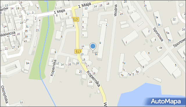 Orneta, Kopernika Mikołaja, 9e, mapa Orneta
