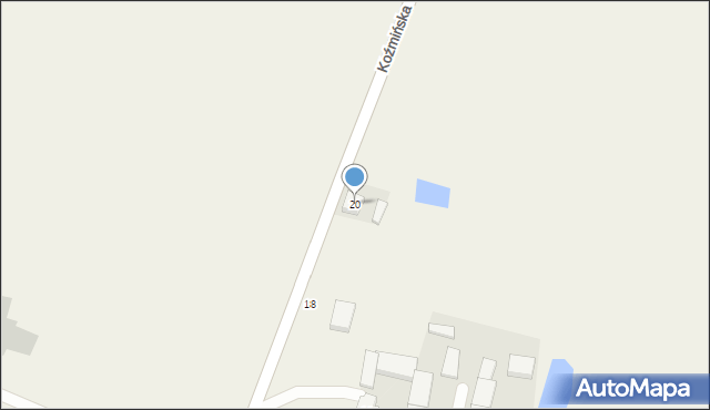 Orpiszew, Koźmińska, 20, mapa Orpiszew