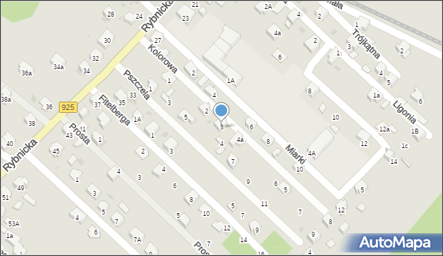 Orzesze, Kolorowa, 3, mapa Orzesze