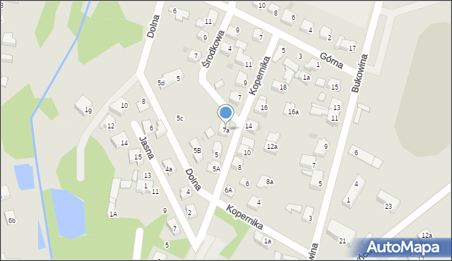 Orzesze, Kopernika Mikołaja, 7a, mapa Orzesze