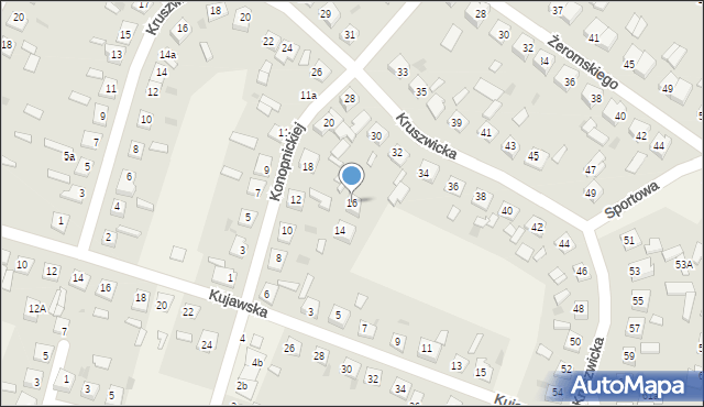 Osięciny, Konopnickiej Marii, 16, mapa Osięciny