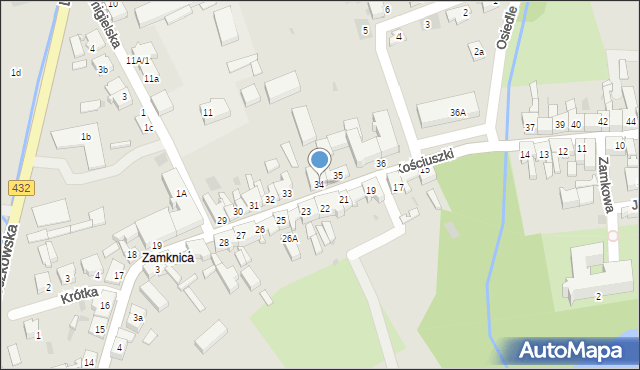 Osieczna, Kościuszki Tadeusza, gen., 34, mapa Osieczna