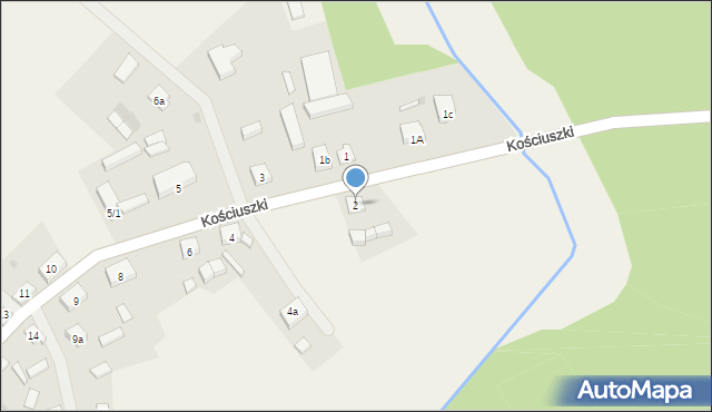 Osieczna, Kościuszki Tadeusza, gen., 2, mapa Osieczna