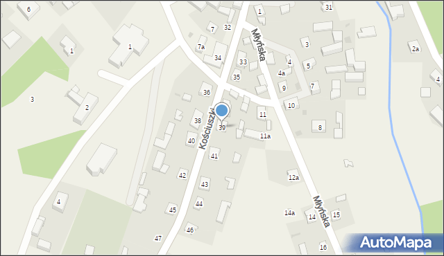 Osieczna, Kościuszki Tadeusza, gen., 39, mapa Osieczna