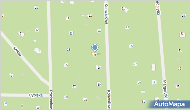 Osiedle Wilga, Konwaliowa, 26, mapa Osiedle Wilga