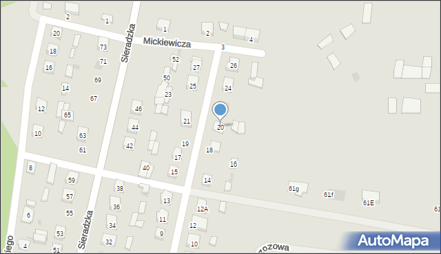 Osjaków, Konopnickiej Marii, 20, mapa Osjaków