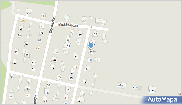 Osjaków, Konopnickiej Marii, 22, mapa Osjaków
