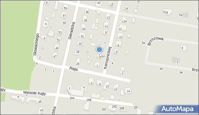 Osjaków, Konopnickiej Marii, 3, mapa Osjaków