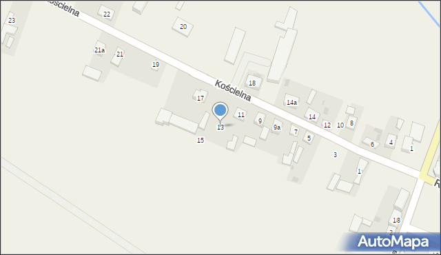 Osmolin, Kościelna, 13, mapa Osmolin