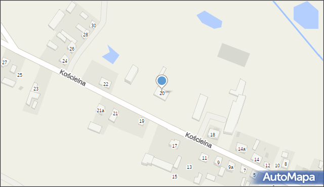 Osmolin, Kościelna, 20, mapa Osmolin