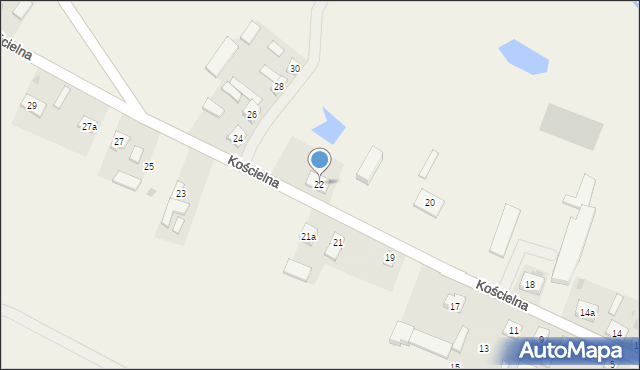 Osmolin, Kościelna, 22, mapa Osmolin