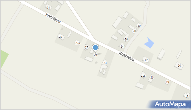 Osmolin, Kościelna, 25, mapa Osmolin