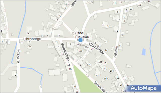 Ośno Lubuskie, Kopernika Mikołaja, 5c, mapa Ośno Lubuskie