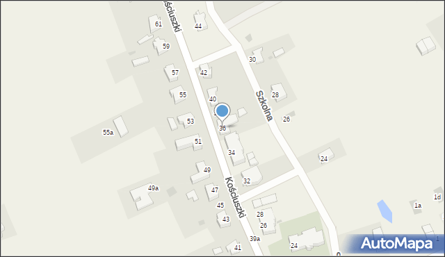 Ostaszewo, Kościuszki Tadeusza, gen., 36, mapa Ostaszewo