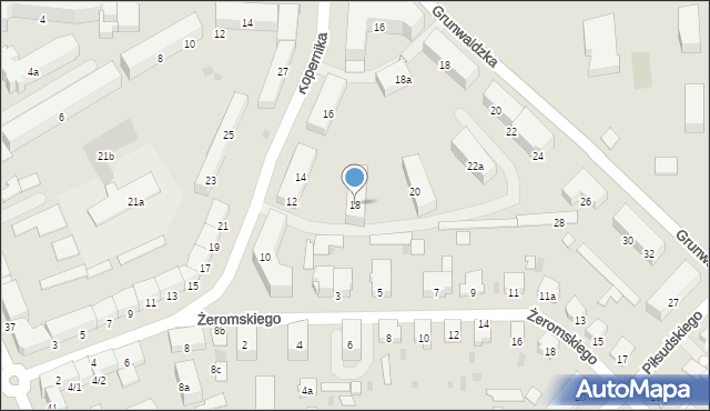 Ostróda, Kopernika Mikołaja, 18, mapa Ostróda