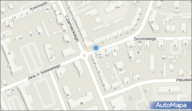 Ostróda, Kopernika Mikołaja, 2, mapa Ostróda