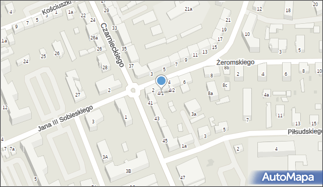 Ostróda, Kopernika Mikołaja, 4/1, mapa Ostróda